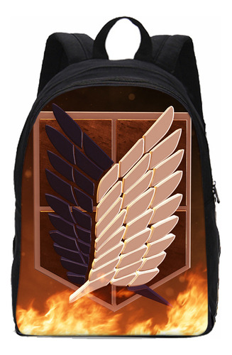 Mochila Escolar Infantil Cartoon Attack On Titan De Doble Ca