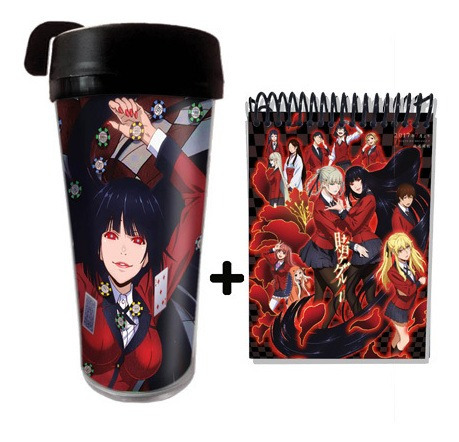 Kit Copo Térmico Anime Kakegurui E Caderneta