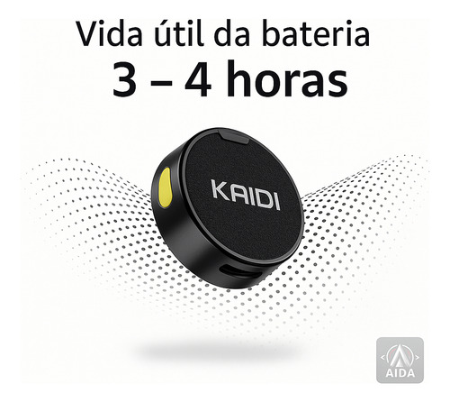 Lapela Sem Fio Kaidi Duplo - Compatível Com iPhone