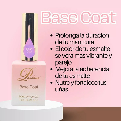 4pzs Kit Gel Base Coat Matte Top Coat Polygel Uñas Uv 15ml