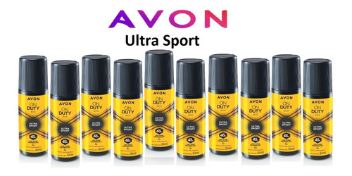 Paq. 10 Desodorantes On Duty Ultra Sport Avon Roll-on