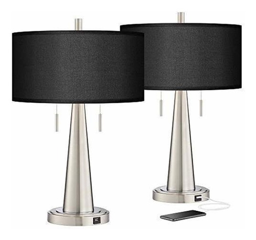 Lámpara De Mesa - Modern Accent Table Lamps Set Of 2 With Us