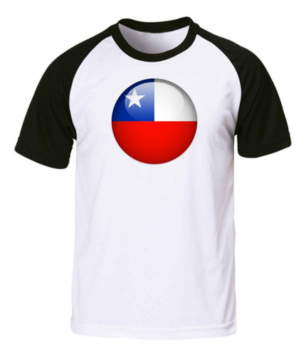 Remera Blanca Ranglan Sublimada Chile Todos Los Modelos!!