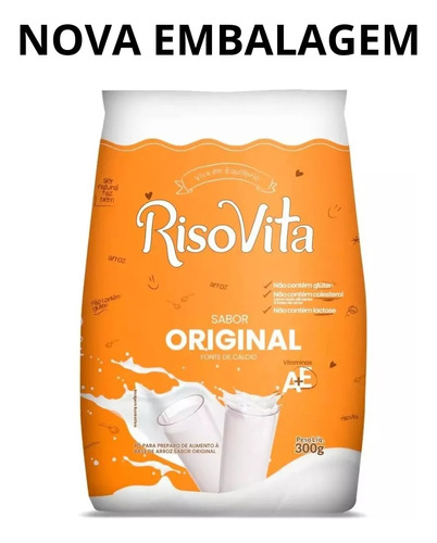 Alimento à Base de Arroz Pó Original RisoVita Pacote 300g