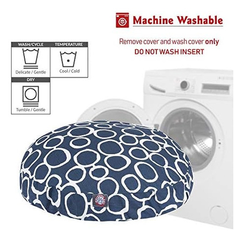 Cama Redonda Grande Para Mascotas Majestic Pet Fusion Azul M