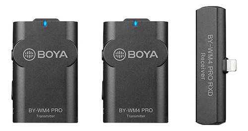 Boya By-wm4 Pro Dual Wireless Lavalier Microphone Para Ip...