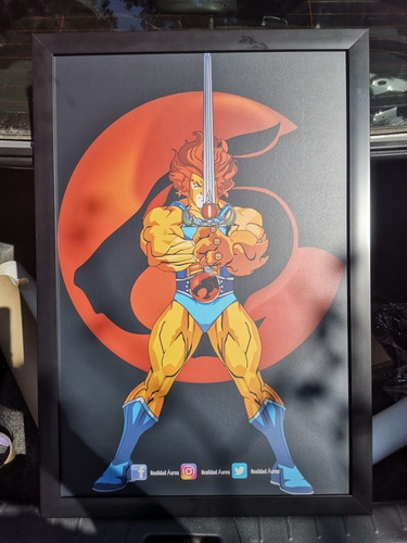 Leon-o Thundercat Poster Enmarcado Con Realidad Aumentada