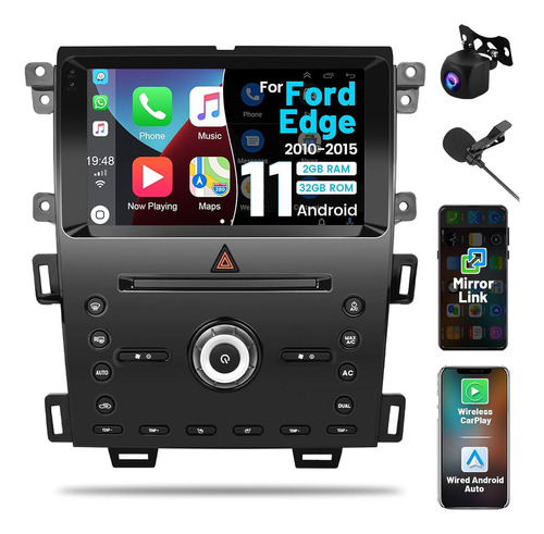 Radio Ford Edge 2+32g Android 11 Auto Stereo 2010-15