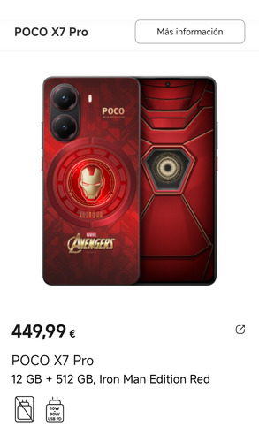 Poco X7 Pro Edición Limitada Iron Man