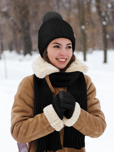 Conjunto De Guantes De Invierno Cálidos Con Bufanda Y Guante