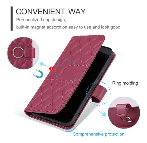 Funda Para Xiaomi Poco M6 Plus/c75/m7 Pro 5g Wallet De Piel Sintética Con Soporte Abatible Que Protege La Funda Del Telé