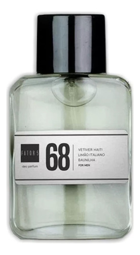 Perfume Masculino Fator 5 Nº 68 60ml - Vetiver Haiti, Limão Italiano, Baunilha