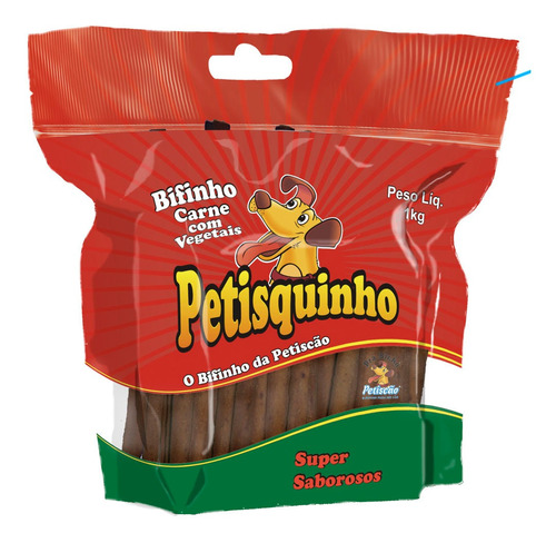 Snack Petisquinho Para Cães Palito Fino Sabor Vegetais - 1kg