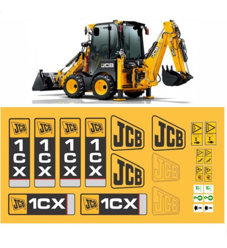 Calcos Adesivos Retrexcavadora Jcb Case Todo Repuestos