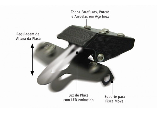 Portamatricula Rebatibles Suzuki Gsr750 2013-2015 Mk Motos