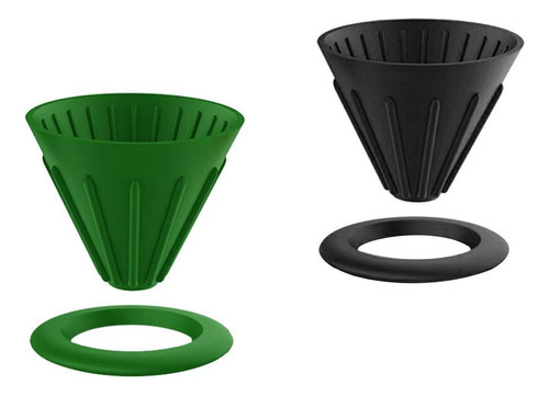 Juego De 2 Tazas De Filtro De Café De Silicona Plegables
