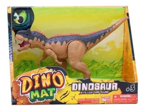 Dinosaurio Con Luz Y Sonido Dinomat Juguete Articulado