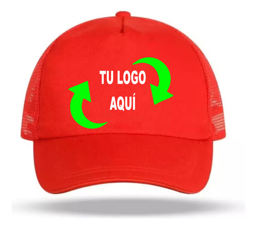 Gorras Trucker Personalizada Con Tu Logo O Imagen Aqui V2 Rojo Pleno Unica Lisa