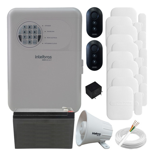 Kit Alarme Intelbras Anm 24 Net 10 Sensores De Porta Sem Fio