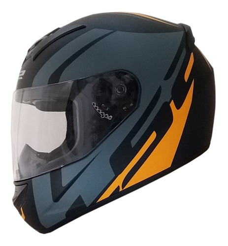 Casco Moto Ls2 Ff352 Touring Negro Gris Naranja Matte