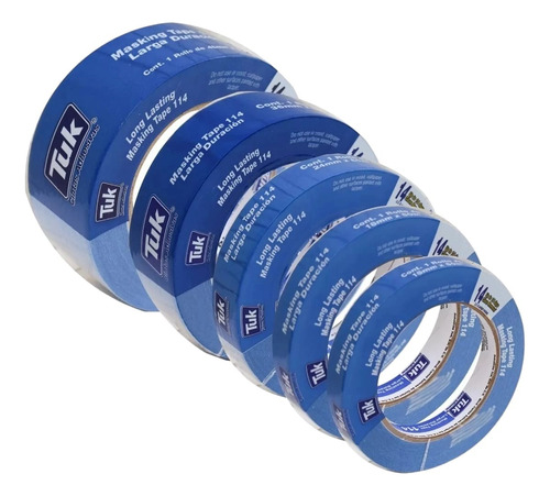 Pack 5 Cintas Masking Tape Azul (surtidas) - Tuk 114 Varios