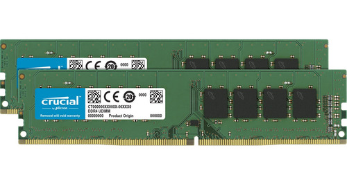 Crucial 32gb Desktop Ddr4 3200 Mhz Udimm Memory Kit (2 X 16g