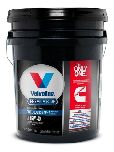 Lubricante Valvoline Premium Blue One Solution 15w40 (19 L)
