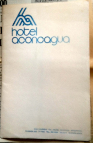 Hotel Aconcagua  Mendoza C.1965 - Sobres Y Papel - Buen Esta