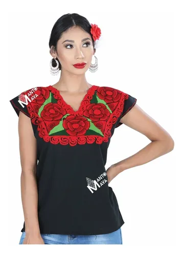 Blusas de flores mexicanas new arrivals