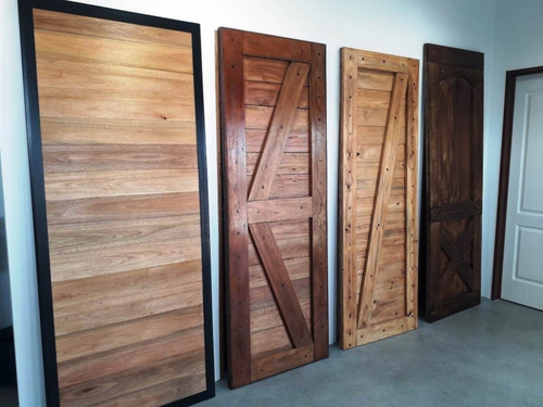 Puerta Corrediza Colgante Madera Maciza Aberturas Llavallol