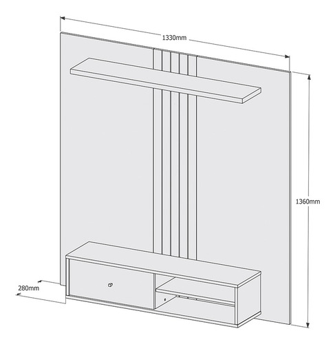 Rack Pared Perla Be Caramelo - Be Design