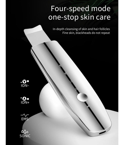 Skin Scrubber Ultrasonico Limpiador Facial Ems 6 Funciones