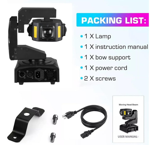 Luz De Cabeza Móvil Led, Rotación De 3 Ejes Xyz, Control Dmx