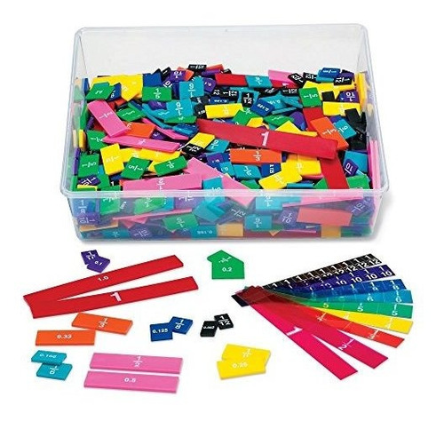 Eta Hand2mind Plastic Rainbow Fraction Y Decimal Tiles Bulk