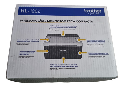 Impresora Brother Láser Monocromática Compacta Hl-1202 (Reacondicionado)