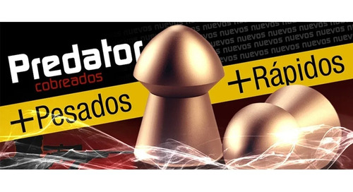 Imagen 3 de 10 de Balines Apolo Predator X200 5.5 Cobreados