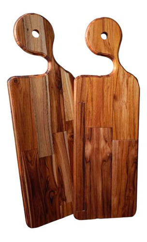 Tabla Para Servir Queso En Madera Teca 60x20 Cm