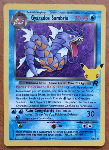 Carta Pokémon Gyarados Sombrio Coleção Celebrações