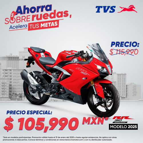 Motocicleta Tvs Rr 310 2025 Nueva 0km