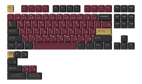 96 Teclas Mecanicas Bordo Negras Japones Para Cherry Mx