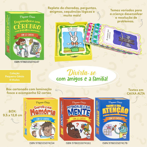 Pequeno Gênio: Desenvolva O Seu Cérebro, De Ediciones, Susaeta. Editora Happy Books, Capa Dura, Edição 1 Em Português, 2023
