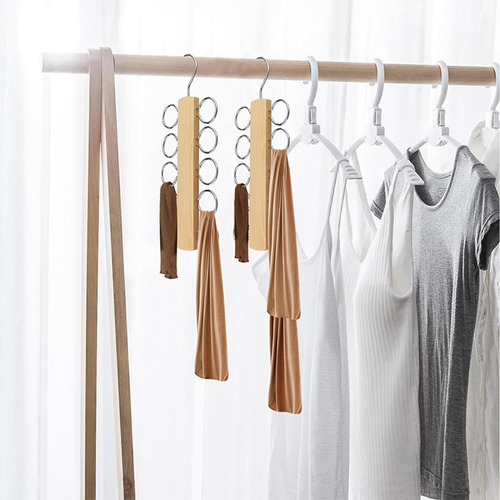 Colgador De Corbatas De Madera, Colgador De Bufandas Madera
