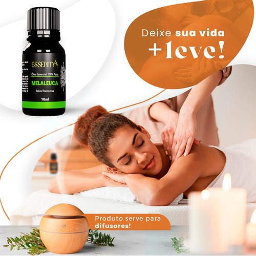 Óleo Essencial Melaleuca 100% Puro Premium Essenity 10 Ml