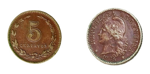 Moneda Argentina 5 Centavos 1936 (km#34)