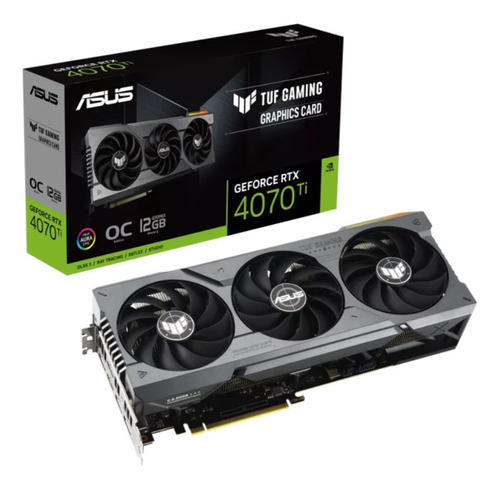 Imagen 1 de 7 de Placa de video Nvidia Asus  TUF Gaming GeForce RTX 40 Series RTX 4070 Ti TUF-RTX4070TI-O12G-GAMING OC Edition 12GB