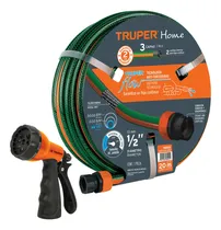 Comprar Combo Manguera 20m + Pistola De Riego 8 Funciones Truper