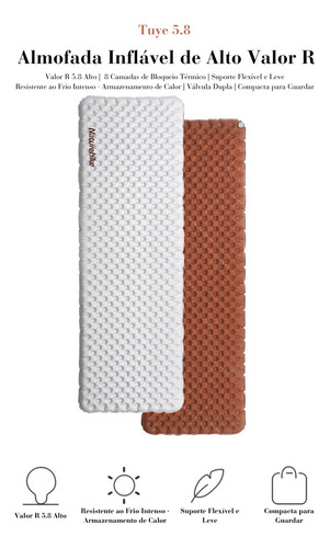 Colchón Inflable Camping Tuye R5.8 Rectangular Naturehike M