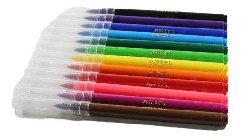 Imagen 3 de 6 de Brush Pen Artel 12 Colores