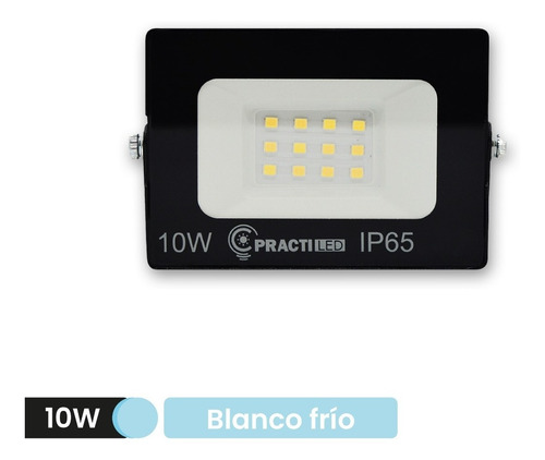 Imagen 2 de 5 de Reflector Led 10w Multiled Slim Bajo Consumo Exterior