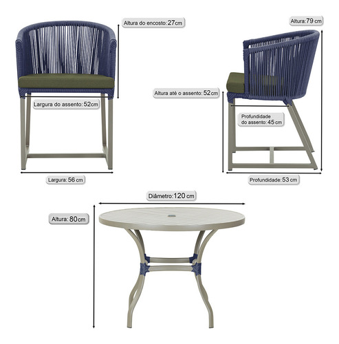 Mesa E 6 Cadeiras De Jantar Noronha Fendi E13 Trama Original
